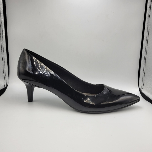 Dexflex Comfort Black Patent Leather Pumps Heels Sz 9 - Picture 7 of 11